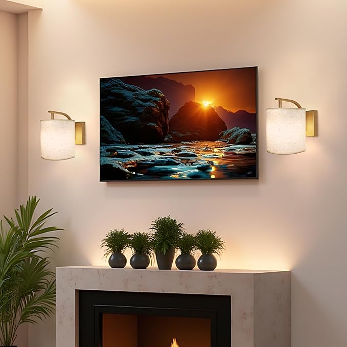Battery Operated Wall Sconces Set of 2 Rechargeable Wall Lights with Remote Dimmable Magnetic LED Bulbs12 RGB Colors and Timer Wireless Sconces for Bedroom Living Room - Bloomnest