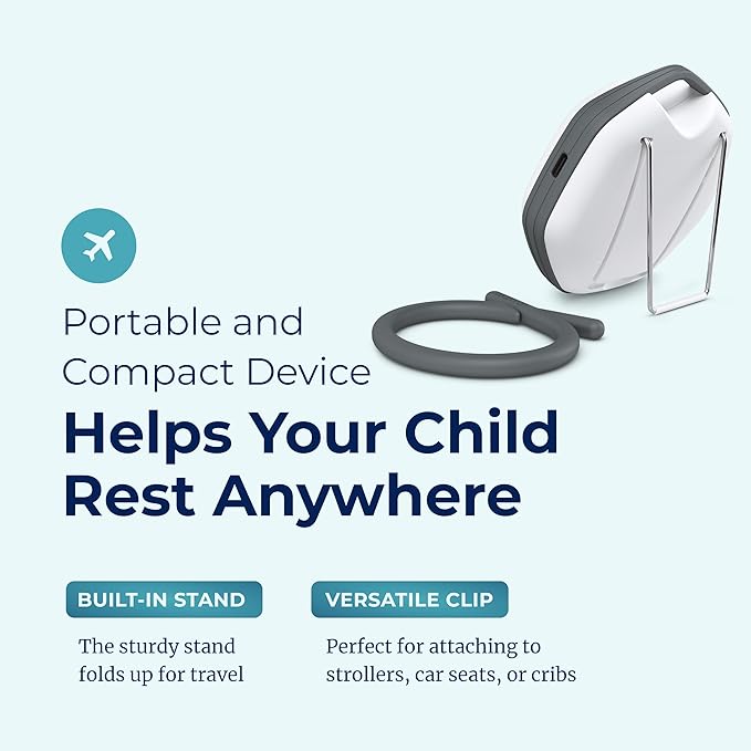 Adaptive Sound Technologies LectroFan Alpha Portable Sleep Sound Machine - Rechargeable White Noise Machine for Crib, Stroller, Car Seat & More - 7 Non-Looping Sounds - for Travel, Bedroom, Nursery