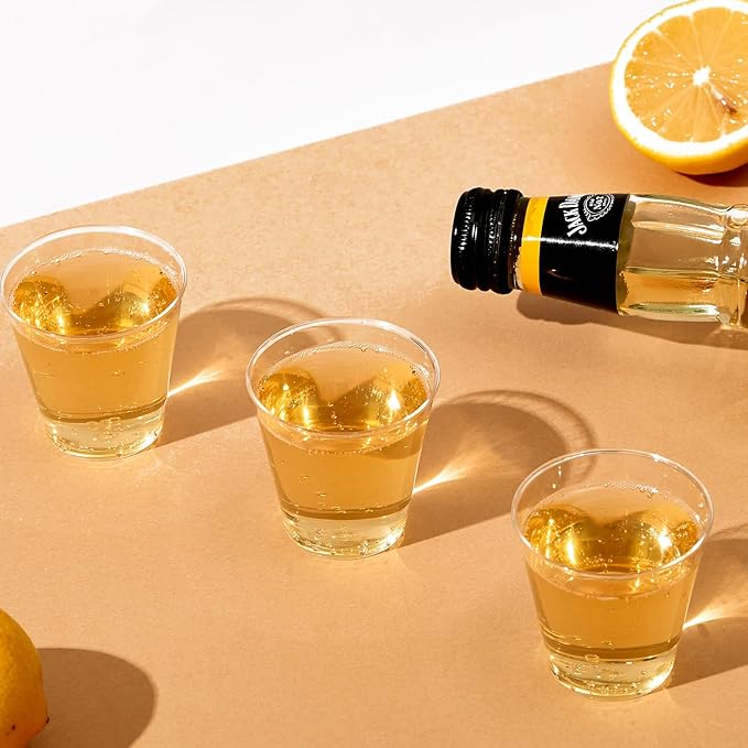 2 OZ 500 Pack Plastic Shot Glasses, Disposable Cups, Wine Tasting Cups, Small Plastic Tumbler for Whiskey, Wine Tasting, Food Samples, Perfect for Halloween, Thanksgiving, Christmas Party - Bloomnest