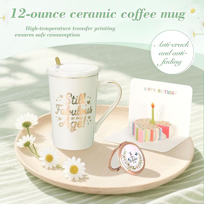 Birthday Gifts for Women, Daisy Happy Birthday Gift Basket for Women Self Care Gifts Happy Birthday Gift Baskets for Her ,Girlfriend,Wife,Mom,Grandma, Gifts Box Set with Coffee Mug For Women - Bloomnest