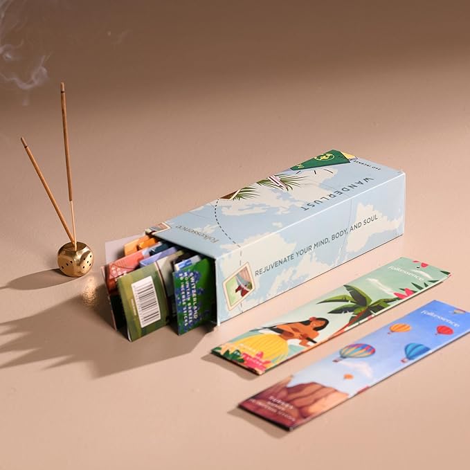 Folkulture Incense Sticks (240 Sticks) | Set of 12 Premium Incense Sticks Variety Pack Aromatherapy Gifts | No Charcoal, Organic, Non Toxic, 45 Mins, Long Burning Vanilla, Caramel, Rose Insence-Sticks FOLKULTURE