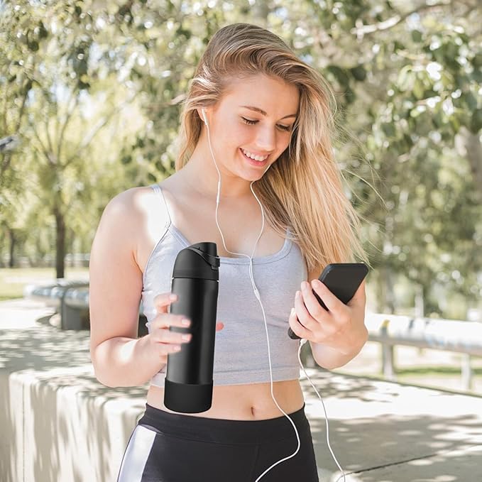 2PCS Silicone Water Bottle Boot, Compatible with Owala 24oz 32oz 40oz, Protective Anti-Scratch & Anti-Dent No Noise Sleeve Cover for FreeSip/Twist/Flip Water Bottles (Very Very Dark, 40oz) BKBY