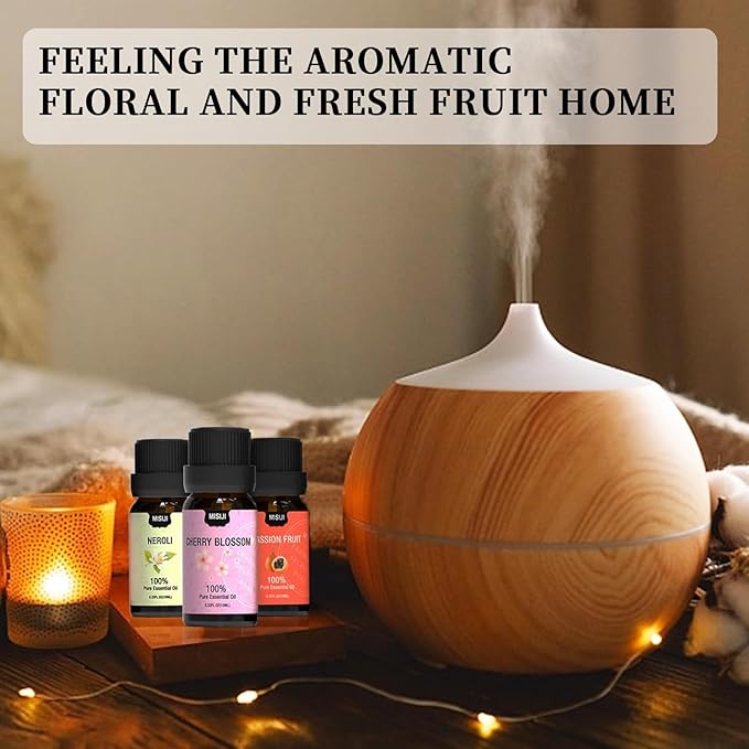 Essential Oils Set-Essential Oils for Diffuser for Home,Diffuser Oils Scents for Aromatherapy,Laundry,Candle&Soap Making,Humidifiers 6 X 10ML - Bloomnest