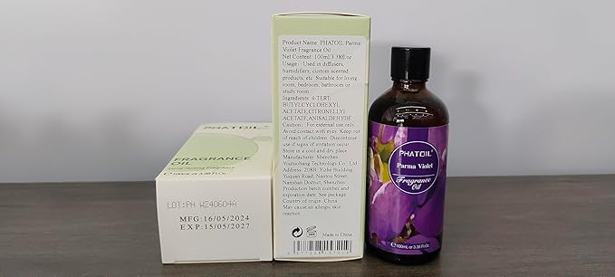 PHATOIL 3.38FL.OZ Parma Violet Fragrance Oils for Aromatherapy, Essential Oils for Diffusers for Home, Perfect for Diffuser, DIY Candle and Soap Making, DIY Scented Products - 100ml - Bloomnest