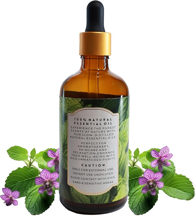 Luxurious Peppermint Essential Oil by Enhanced Essentials|Slow Distilled,Highly Concentrated & Pure Oils for Home,Diffusers,Skin & Hair Care,Aromatherapy|Ideal for Businesses|3.38 fl oz (100 ml) - Bloomnest