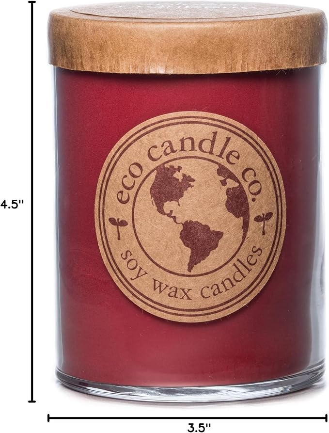 ECO CANDLE CO. Recycled Candle, Sterling Rose, 18 oz. Double Wick - Scents Of Green Notes, Fresh Cut Roses, Floral, & Musk - 100% Soy Wax, No Lead, Kraft Paper Label & Lid, Hand Made, Midwest Soybeans - Bloomnest