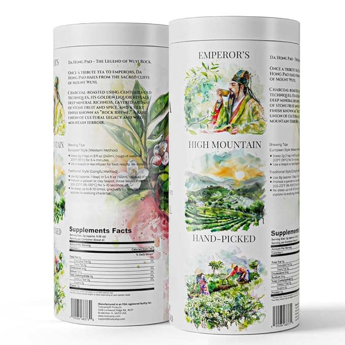 Da Hong Pao Oolong Tea Loose Leaf – Authentic Wuyi Rock Oolong Tea from China – Premium Roasted Chinese Tea – Loose Leaf Tea – Traditional High Mountain Oolong - Bloomnest
