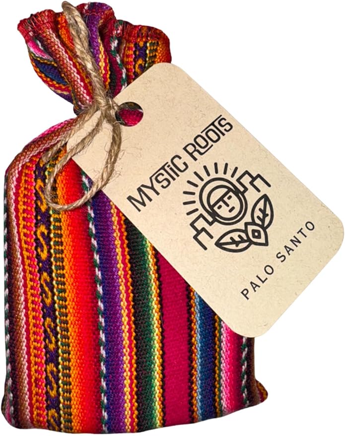 Palo Santo Smudging Sticks 100g, Palo Santo Wood Sticks from Peru (9–12 Pieces), Bursera graveolens, SERFOR-Certified Sustainable Harvest, Textile Gift Bag Bloomnest