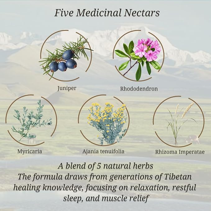 CheezhengHimalaya Tibetan Herbal Bath Therapy. Bath Bomb Gift Set, Tibetan Herbal Formula, Five Medicinal Nectars, Relaxing, Revitalizing, Essential Oils, Nourishing The Skin, Pack of 6 - Bloomnest