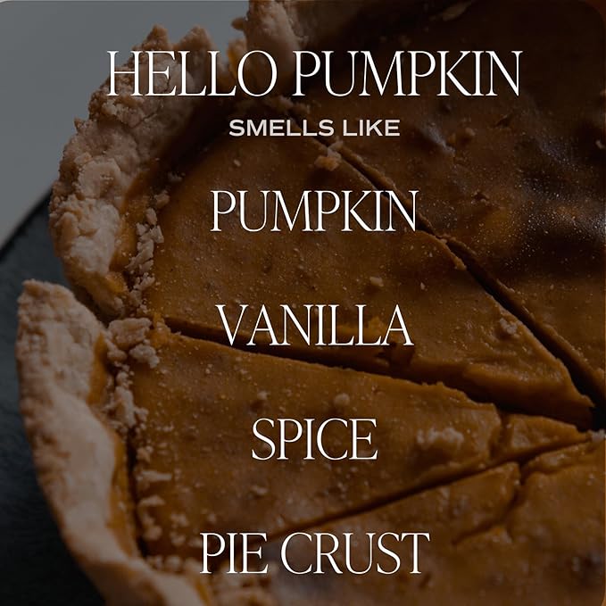 Sweet Water Decor Hello Pumpkin Candle - Fall Soy Candles with Pumpkin, Warm Spices, Vanilla and Buttery Pie Crust - Pumpkin Candles for Home with 50 Hours Burn Time - 11oz Wood Lid White Jar Candle - Bloomnest