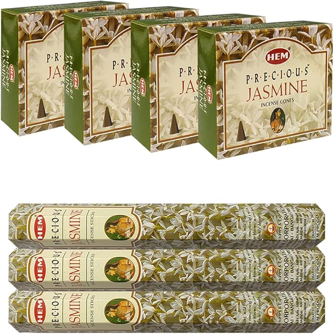 Jasmine Incense Sticks and Cone Incense Holder Variety Pack Bundle insence insense insienso TRUMIRI
