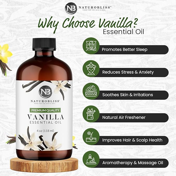 NaturoBliss Vanilla Essential Oil (4oz) Premium Quality - Bloomnest