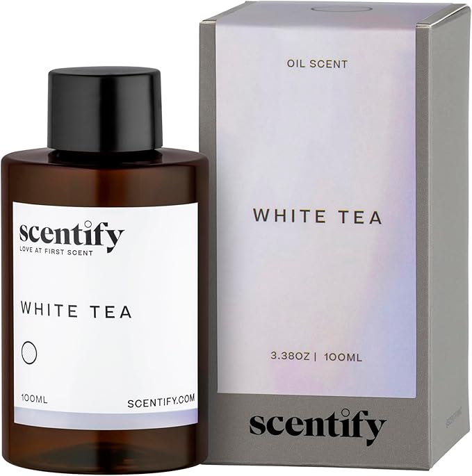 Scentify White Tea Aroma Oil Refill for Diffusers – Citrus, White Tea & Soft Florals, Amber Woods & Palo Santo – Luxury Aromatherapy Fragrance – 100ml / 3.38oz – New Version - Bloomnest