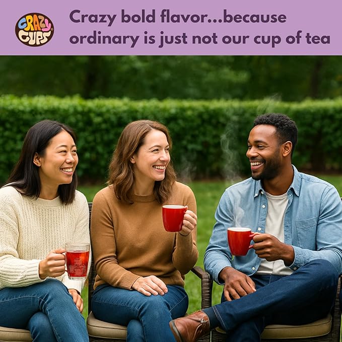 Crazy Cups Smooth Earl Grey Tea Pods, 22 Count | Kosher Certified Black Tea Blend with Licorice Root & Star Anise, K Cup Compatible, Bold Bergamot Flavor, Gluten Free, Vegan - Bloomnest