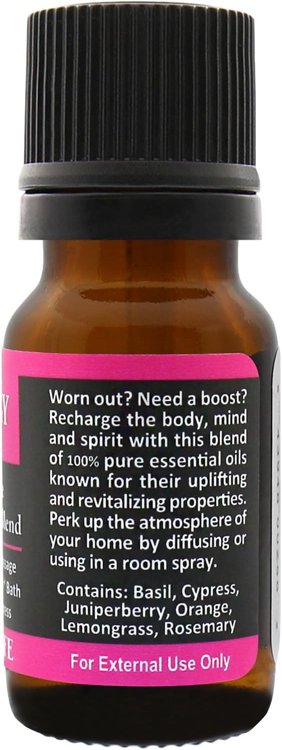Plantlife Energy Aromatherapy Essential Oil Blend - Straight from The Plant 100% Pure Therapeutic Grade - No Additives or Fillers - Made in California 10 ml - Bloomnest