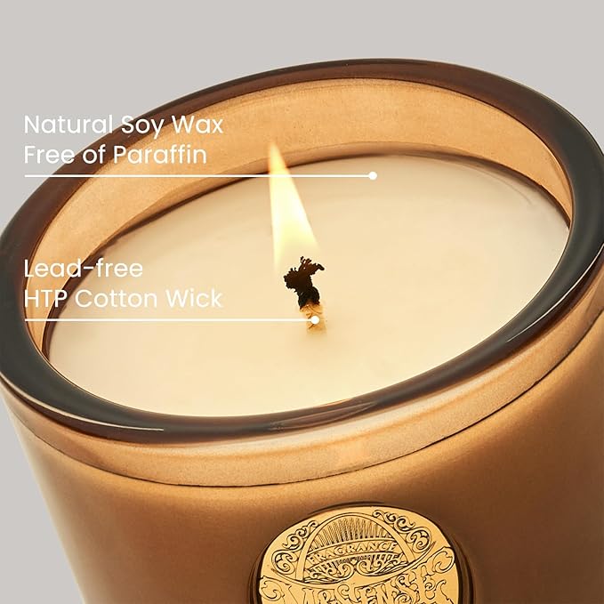 M&SENSE Natural Strong Soy Candle | Espresso Hot Fudge & Brown| 9.2 oz, 50H Burn Time | Luxury Scented Candle for Relaxation, Gifting, Home Décor | Ideal for Bedroom, Office, Party Ambiance - Bloomnest