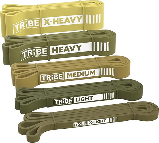 Long Resistance Bands for Working Out Men and Women - Set of 5 Pull-Up Bands, Rubber Handles and Door Anchor - Workout Bands Resistance for Men - Exercise Bands Resistance Bands Set - Bloomnest