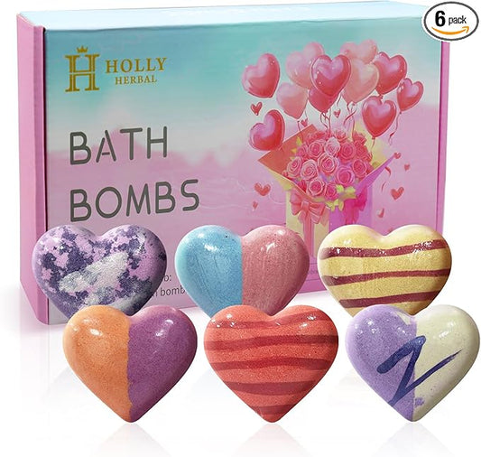XL Large Bath Bombs for Women Gift Set - 6 Natural and Bath Bombs with Essential Oils & Moisturizing Shea Butter, Spa Birthday Gift, Selfcare Gifts for Her, Women, Teen Girls, Kids Gift - Bloomnest