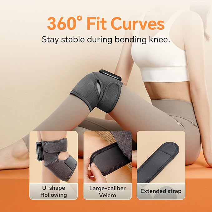 Foot Massager with Heat, Knee Shoulder Elbow 3 in 1 Feet Massager, Heated Knee Massager, Shoulder Massager with Heat Vibration, 210 mins Battery, Cordless Portable, Touchscreen Control (Grey) - Bloomnest