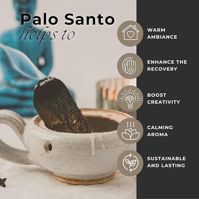 Ancient VEDA Palo Santo Sticks Premium Grade from Peru | Sacred Wood for Smudging, Meditation, Cleansing & Yoga (Harmony Kit)