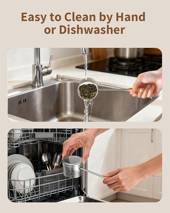 HOUSE AGAIN Tea Strainers for Loose Tea, 304 Stainless Steel Tea Infuser with Heat Proof Handles, Reusable Extra Fine Mesh Tea Infuser Filter,Loose Leaf Tea Steeper for Brew Tea Spices & Seasonings