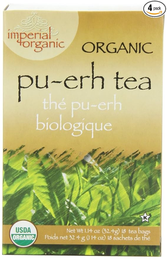 Imperial Organic Tea, Pu-Erh, 18 Tea Bags (Pack of 4) - Bloomnest