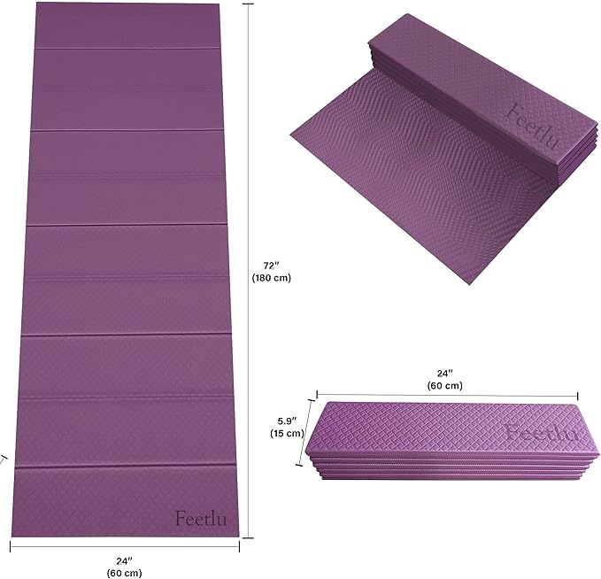 Foldable Yoga Exercise Mat – Lightweight, Anti-Slip, and Easy to Store for Yoga, Pilates, Home Workouts, and Floor Exercises - Bloomnest