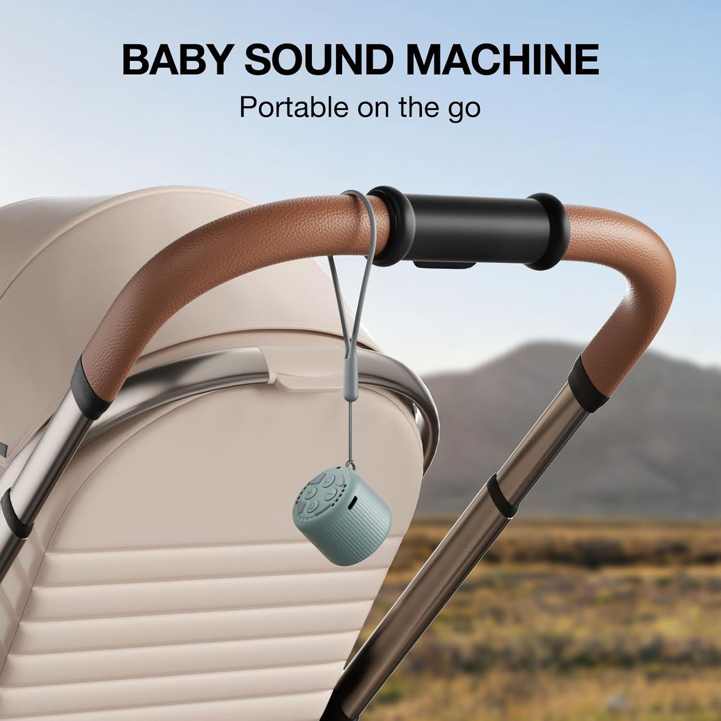 White Noise Machine Baby Portable Sound Machine,LEICEX Travel Sound Machine,15 Non-Looping Sound Timer and Memory Play, Mini White Noise Machine for Sleeping Office Travel （Slate）