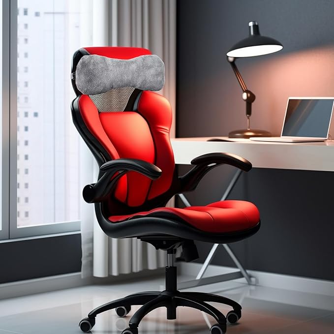 2 Pcs Neck Pillow for Recliner Headrest Pillow Bone Shaped Chair Plush with Adjustable Strap Neck Support and Pain Relief Curve Head Cushion for Car Travel Airplane (Grey) - Bloomnest