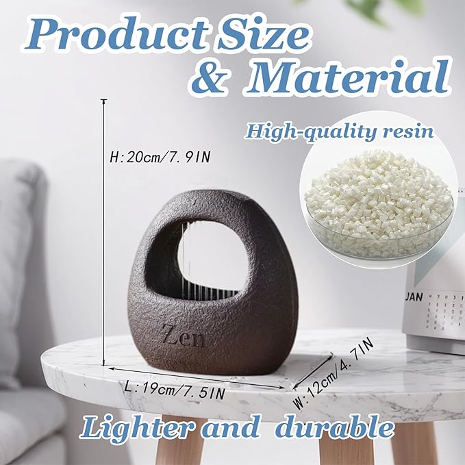 Zen Waterfall Fountain Indoor – Small Indoor Water Fountains with Relaxing Waterfall Feature, Decorative Water Fall Fountain for Home & Office - Bloomnest