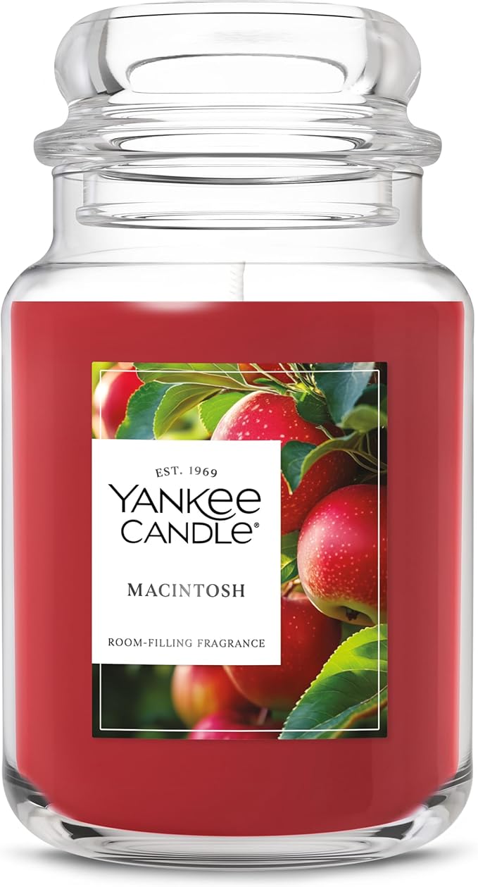 Yankee Candle Macintosh, Fall Scented Candle, 22oz Large Jar with up to 150 Hour Burn Time - Bloomnest
