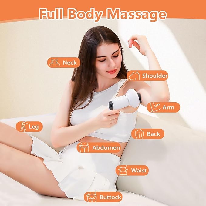 Cordless Body Massage Lymphatic Drainage Tool, 5-in-1 Handheld Body Sculpting Machine, Electric Cellulite Massager with 6 Speeds, Rechargeable & Portable Cellulite Roller for Thighs Butt Fat - Bloomnest