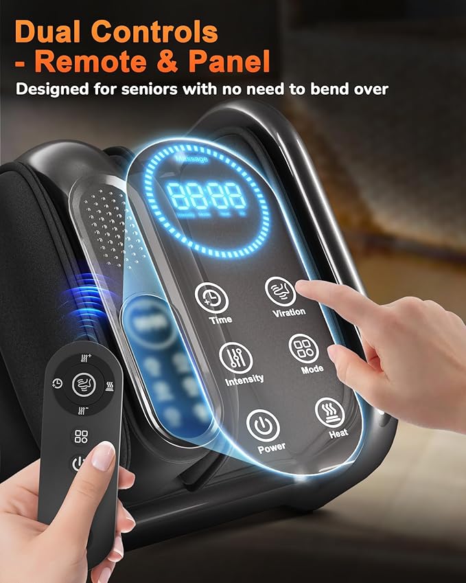 Shiatsu Foot Massager Machine with Heat : Deep Kneading Foot Massager with Vibration for Plantar Fasciitis, Neuropathy, Pain Relief, Circulation - Perfect for Women, Men, Parents, Father, Mom