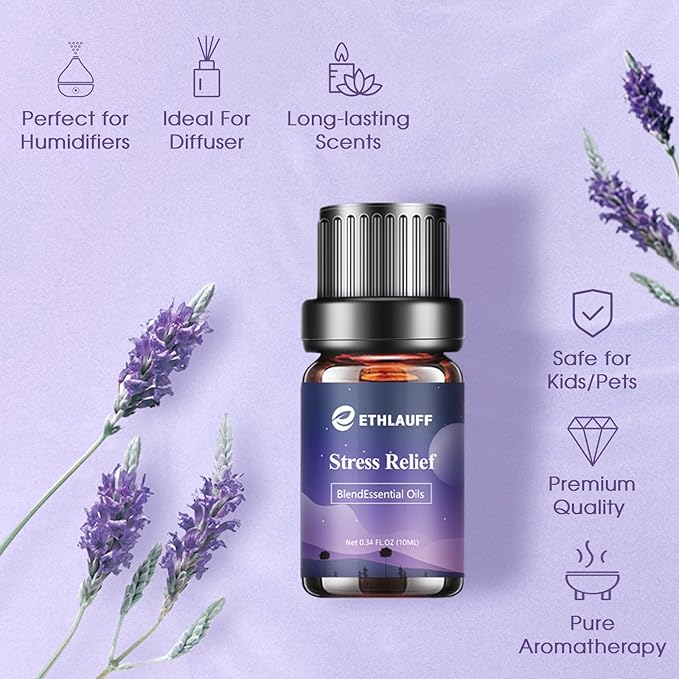 Sleep Essential Oils, Essential Oil Blends for Diffusers for Home (Relax, Stress Relief, Fresh Breathe, Sweet Dreams) Candle Making Scents, Relaxation Gift for Women and Men - Bloomnest