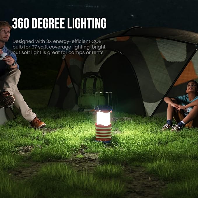 Lichamp LED Camping Lantern, 4 Pack Battery Powered Flashlight for Power Outages, Portable Collapsible Hanging Light Essential for Home, Outdoor, Emergency Lamp Survival Kit Gear for Hurricane, I4AF - Bloomnest