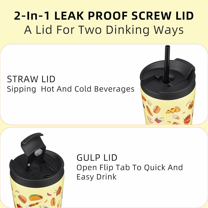 BJPKPK 26oz Tumbler With lid And Straw Stainless Steel Travel Coffee Mug Insulated Tumblers Cups,Yummy - Bloomnest
