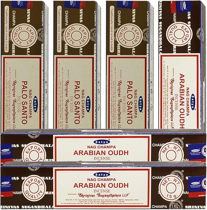 Palo Santo Arabian Oudh Incense Sticks & Holder Bundle Variety Pack from House of Nag Champa Incense Sticks and Trumiri TRUMIRI