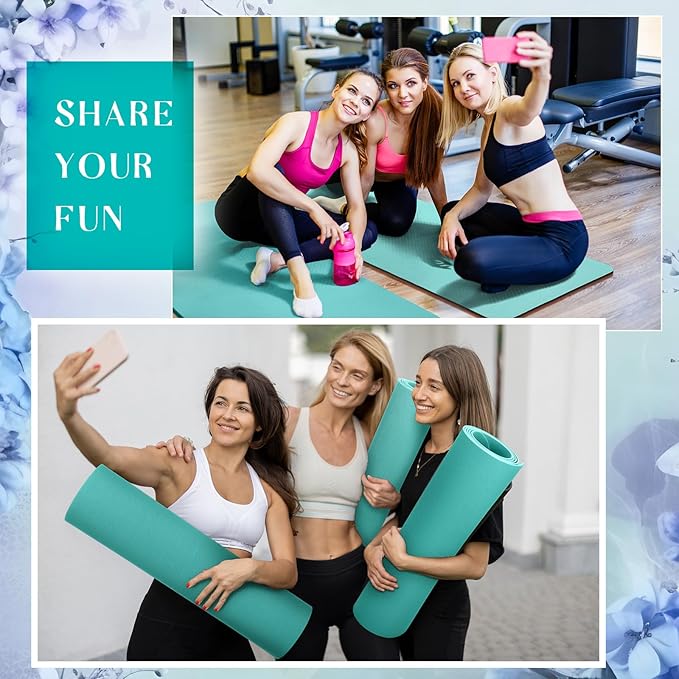 Timgle 6 Pcs 10mm Thick Yoga Mat Bulk, 68 x 24 Inches, Anti-Slip Tear-Resistant Exercise Mat for Adult Fitness, Stretching, Workout and Studio - Bloomnest