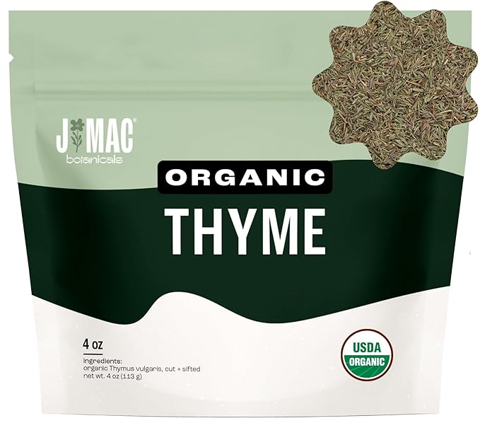 J Mac Botanicals Organic Thyme - 4 oz - Bloomnest