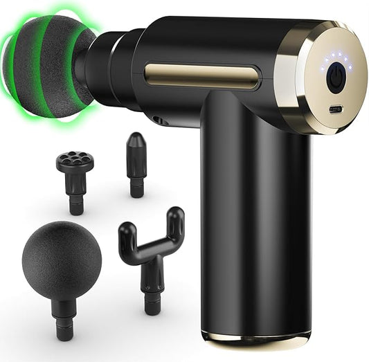 cotsoco Massage Gun, Massage Gun Deep Tissue for Pain Relief with 4 Massage Heads & 6 Speeds, Electric Mini Handheld Body Massager for Any Pain Relief, Best Gifts for Dad and Mom - Bloomnest