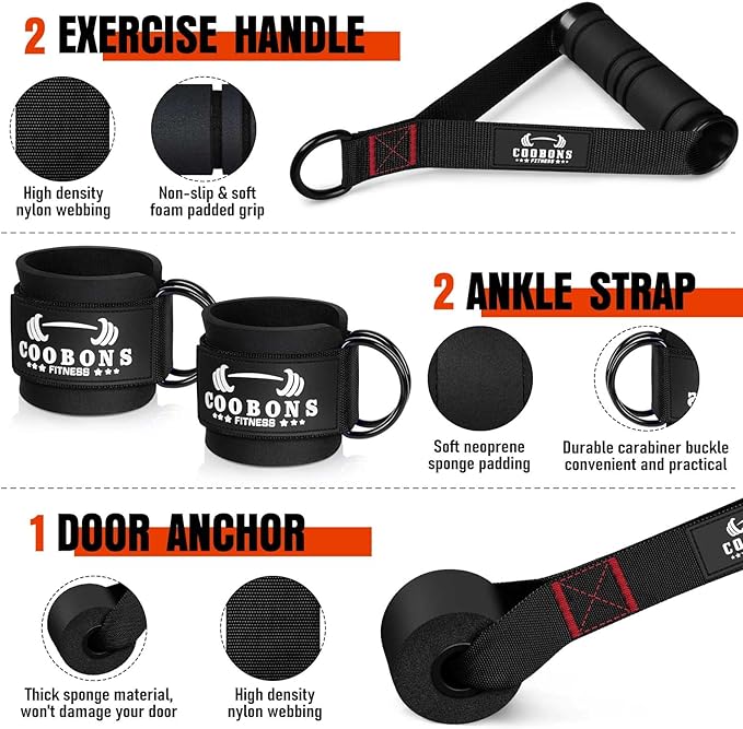 Heavy Resistance Bands for Working Out, 300LBS Exercise Bands with Handles, Workout Bands for Men, Weight Fitness Bands Set for Muscle Training, Strength, Slim, Yoga, Home Gym Equipment - Bloomnest