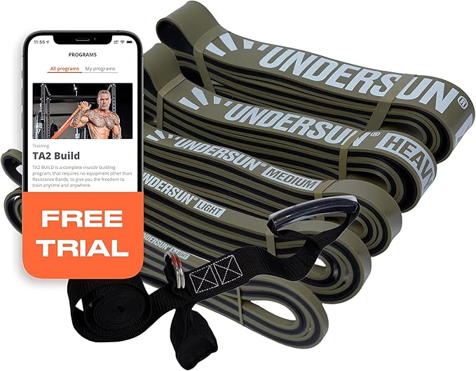 Undersun Resistance Bands for Working Out | Heavy Resistance Bands for Strength Training & Pull Up Assistance | Indoor/Outdoor, Gym, Home Exercise Bands Resistance - Bloomnest