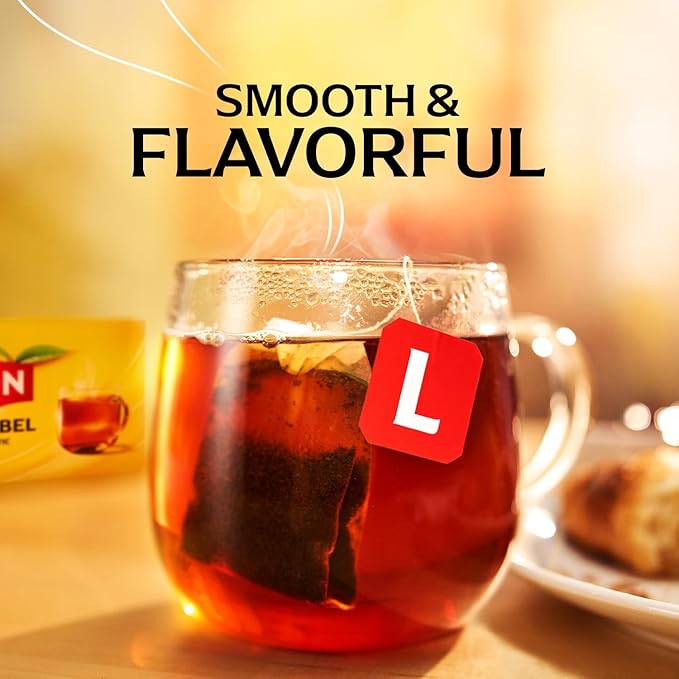 Lipton Black Tea Bags 600-Count Premium Breakfast Tea with High Caffeine for Hot or Iced Tea Beverages, 100% Rainforest Alliance Certified Bulk Tea, 6-Pack of 100 Bags Each - Bloomnest
