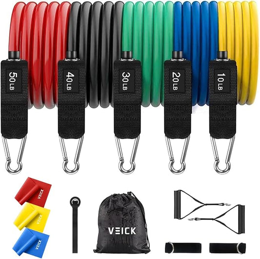 VEICK Resistance Bands, Exercise Bands, Workout Bands, Resistance Bands for Working Out with Handles for Men and Women, Exercising Bands for Fitness Weights Work Out at Home - Bloomnest
