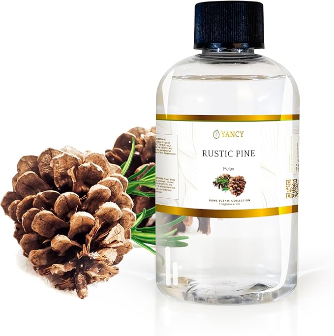 YANCY Pine Luxury Collection Fragrance Oil (4 oz), Fresh Evergreen Aroma, Ideal for Diffusers, Oil Burners & Aroma Lamps, Crisp Outdoorsy Scent for Winter Vibes YancySpa