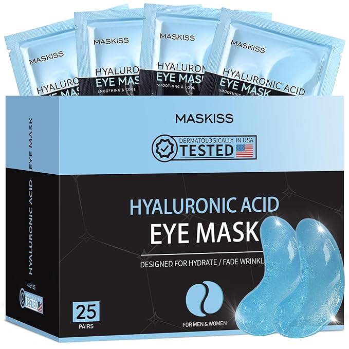 Under Eye Patches (25 Pairs), Hyaluronic Acid Eye Masks for Dark Circles Puffy Eyes Undereye Bags, Collagen Eye Patches for Wrinkles and Hydrate, Skin Care Gift for Her - Bloomnest