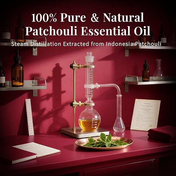 SU JUABA Patchouli Essential Oil 4 Fl Oz, 100% Pure Natural Aromatherapy Oil for Diffuser, Skin Care, Perfume & Soap Making - 118ML Bloomnest