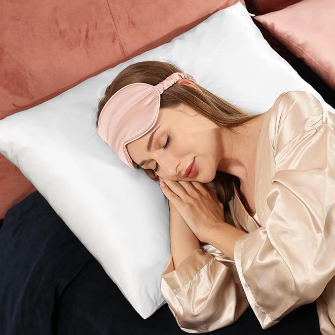 Adubor 100% Silk Pillowcase - Mulberry Silk Pillow Cases, 23 Momme 6A Grade Fibers, Silk Pillow Case for Hair and Skin Health, with Hidden Zipper (Standard 20''×26'', White, 1PC) - Bloomnest