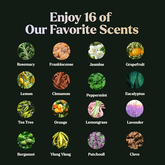 Essential Oils Set - 16 Pcs Premium Grade Home Essentials Oils - for Diffusers, Fragrance, Scents for Candle Making - Natural Aromatherapy Oils for Cars & Home Products, Room Sprays - Bloomnest