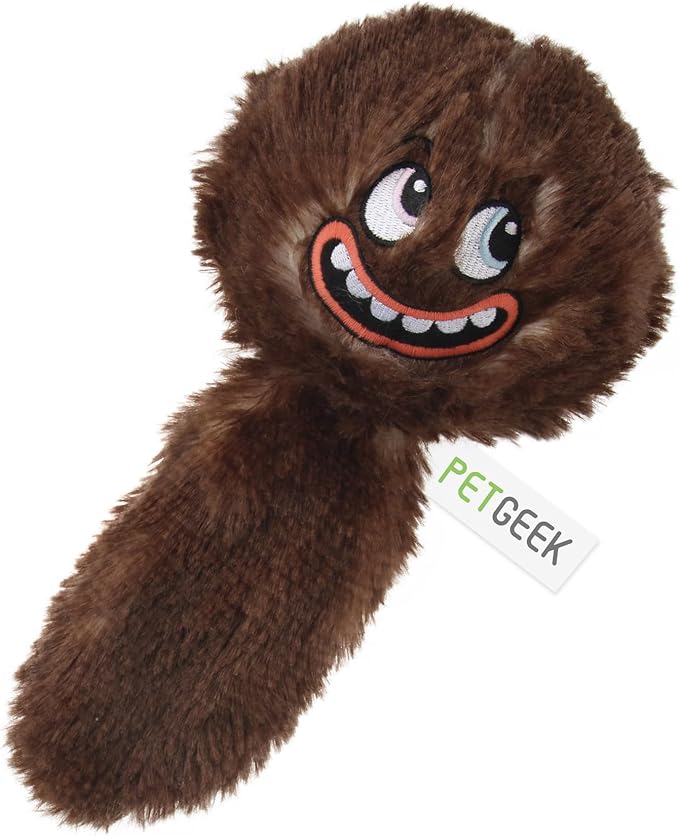 PETGEEK Interactive Dog Toys Ball - Rechargeable, Squeaky Plush Crazy Bouncer Dog Ball with Wiggles & Vibrations, Durable Moving Vibrating Toy for Small, Medium, Large Dogs (6 Inches, Brown) - Bloomnest